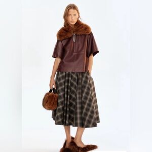 H&M A/W 2025 Plaid Circle Skirt Sz. 12 NWT